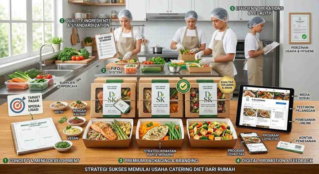 strategi sukses memulai usaha catering makanan diet dari rumah