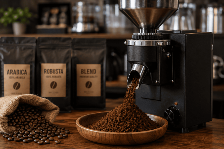 efisiensi mesin pengolah kopi bubuk