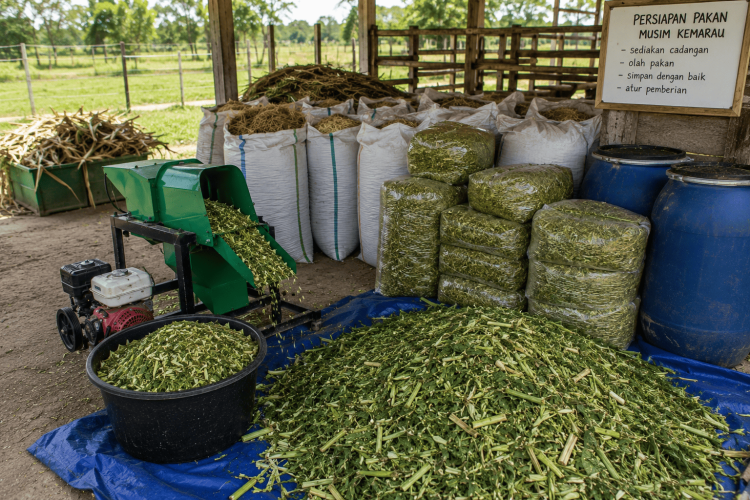 berapa lama fermentasi pakan rumput