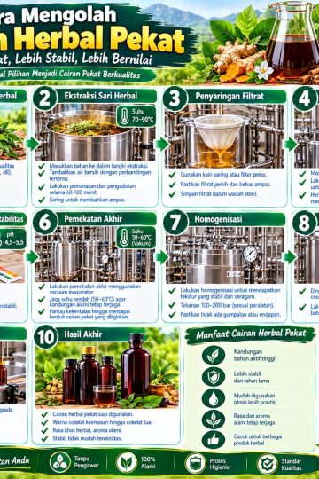 cara mengolah cairan herbal pekat