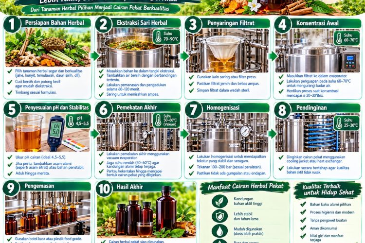 cara mengolah cairan herbal pekat