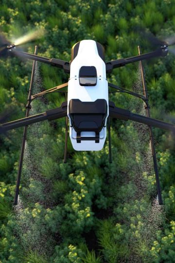 cara kerja drone sprayer dalam pertanian